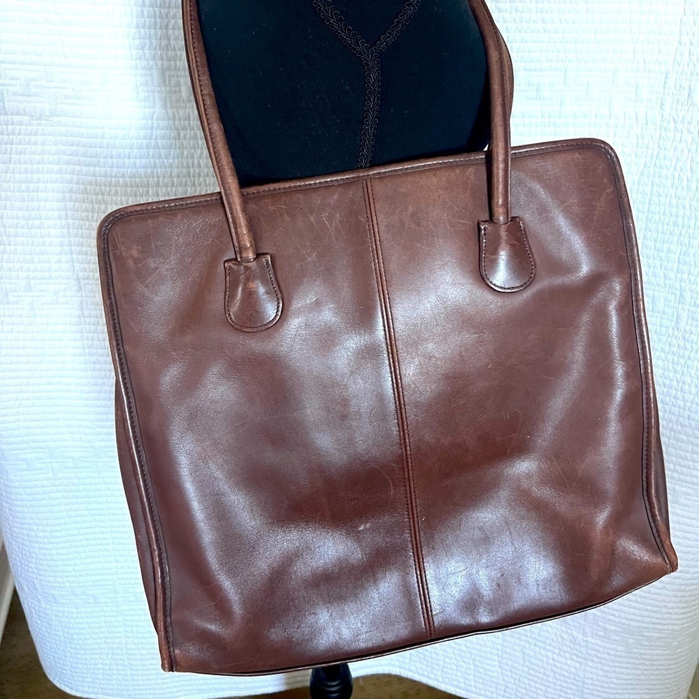 Vintage coach leather laptop bag